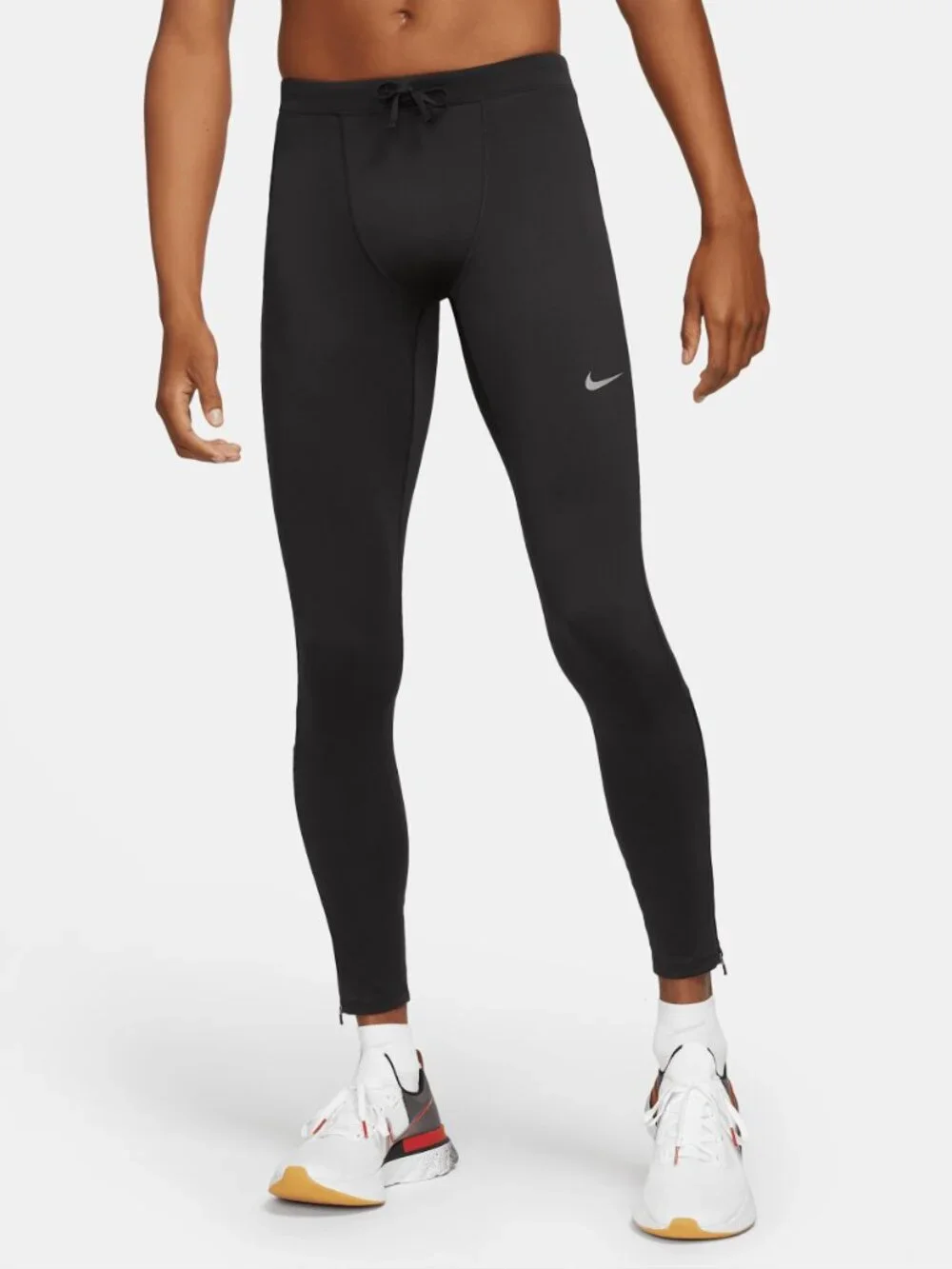 Nike Dri-FIT Challenger Reflective Running Tights Black White Men's Sizes